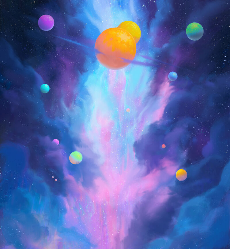 Artwork from the Neon Odyssey music video